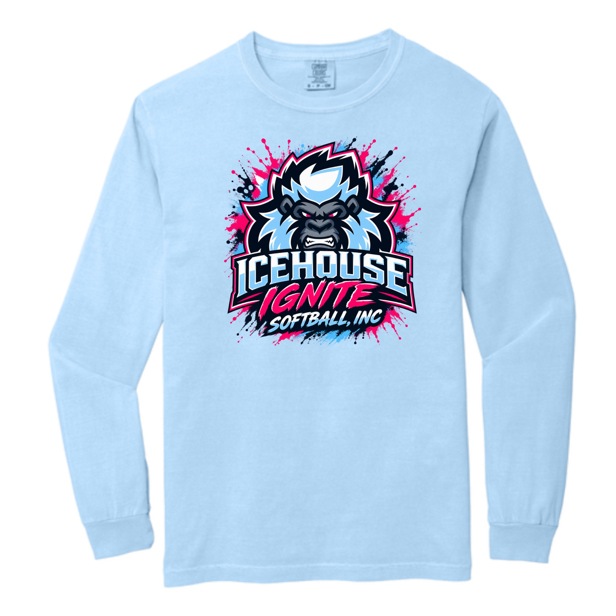 Icehouse Ignite Softball Unisex Comfort Color Longsleeve Shirt