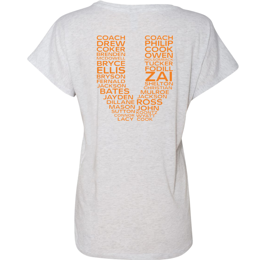 Virginia Vols Women's Scoopneck Roster T-shirt