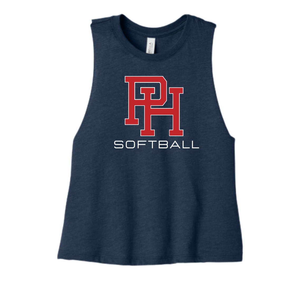 Women's Cropped PH Softball Tank Top