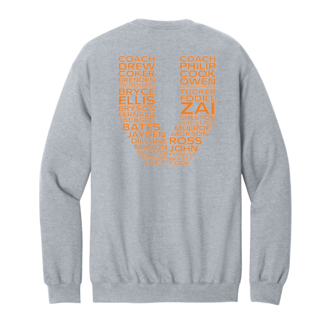 Virginia Vols Roster Unisex Adult Crewneck Sweatshirt