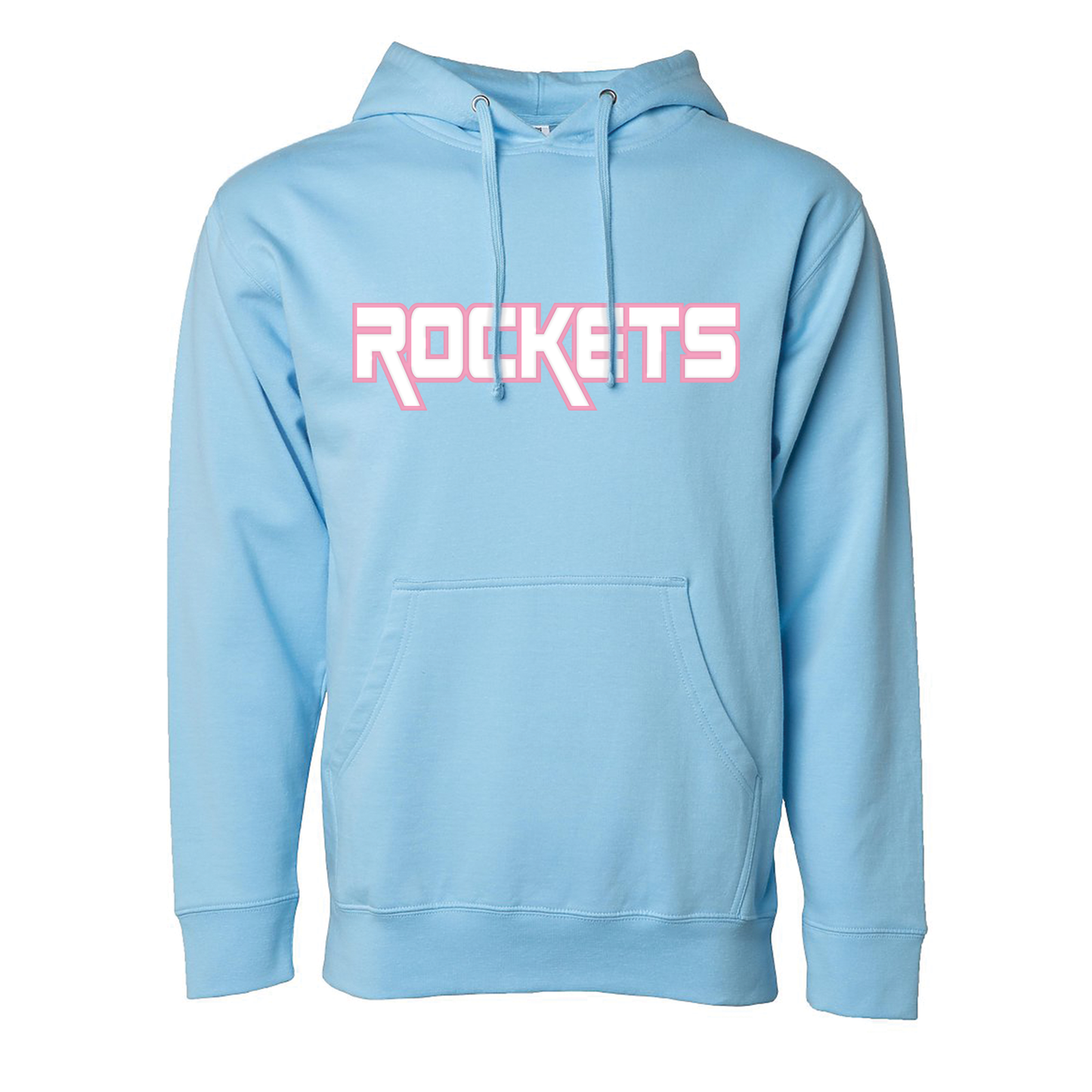 Rockets Bold Pink Outline Hoodie