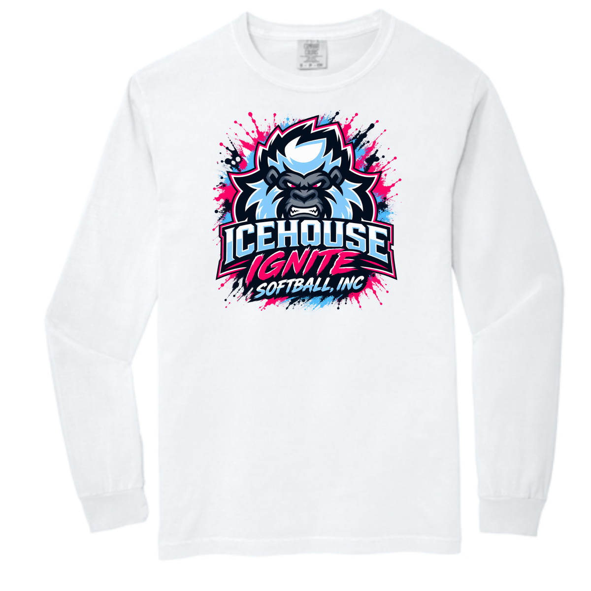 Icehouse Ignite Softball Unisex Comfort Color Longsleeve Shirt