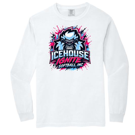 Icehouse Ignite Softball Unisex Comfort Color Longsleeve Shirt