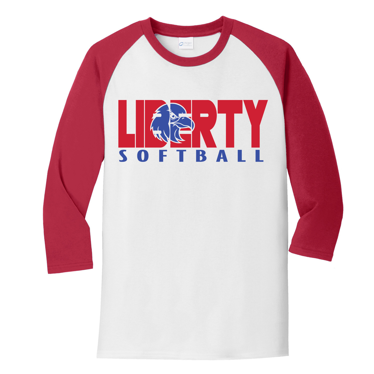 Liberty Softball 3/4 Raglan Unisex Tee