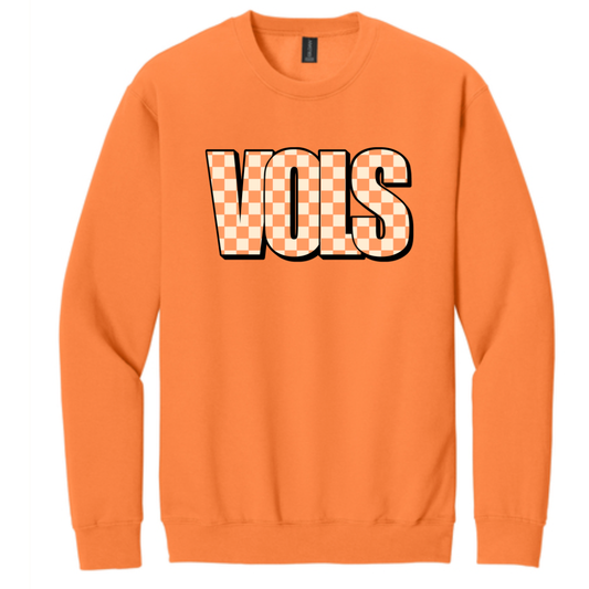 Checkered Vols Unisex Adult Crewneck Sweatshirt