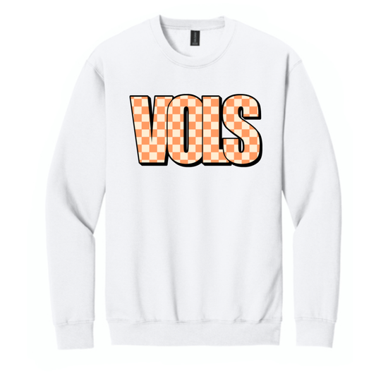 Checkered Vols Unisex Adult Crewneck Sweatshirt