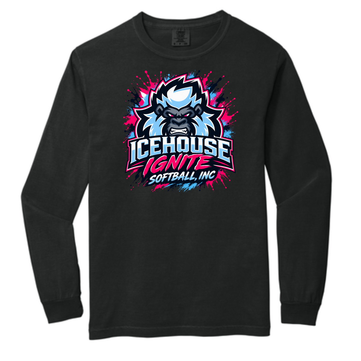 Icehouse Ignite Softball Unisex Comfort Color Longsleeve Shirt