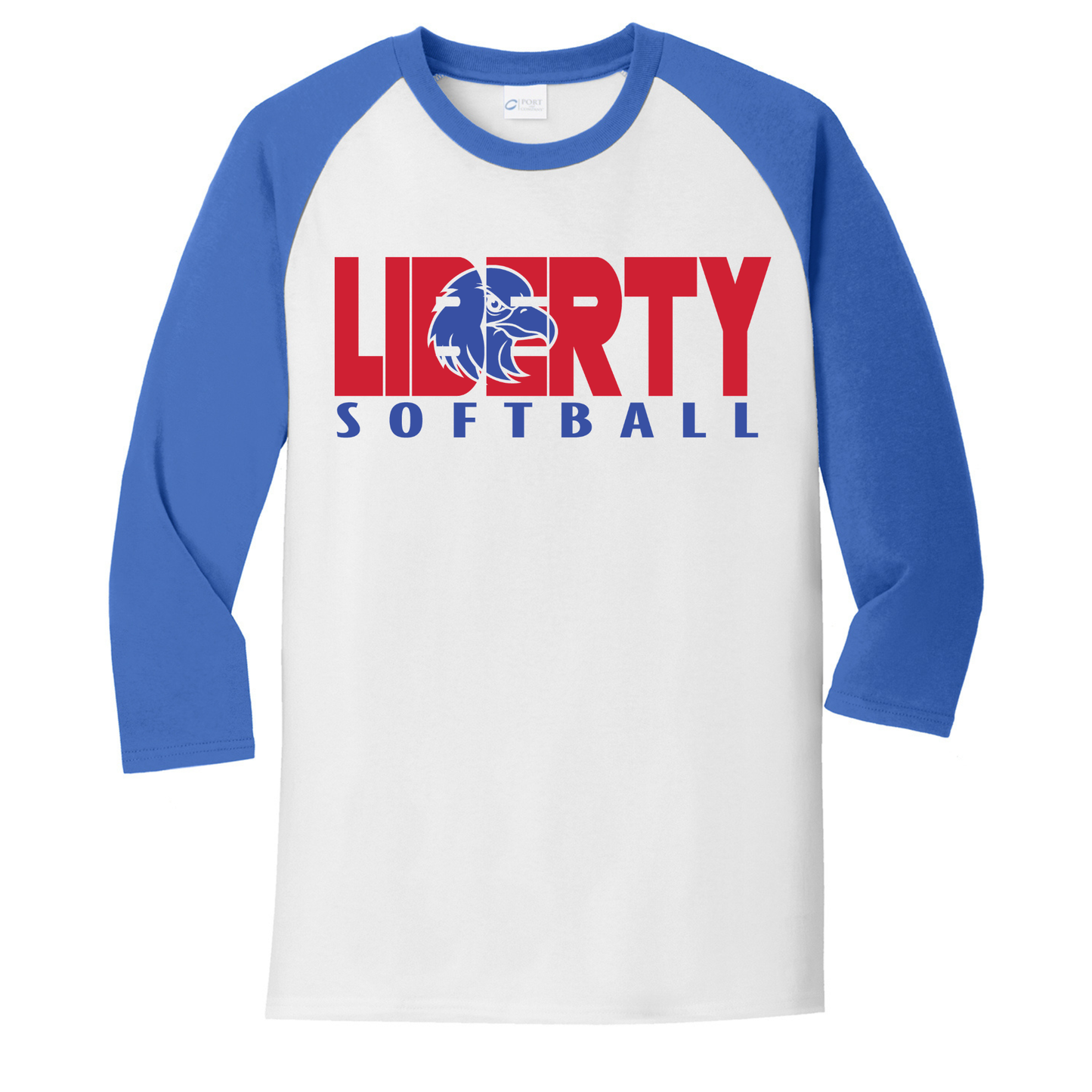 Liberty Softball 3/4 Raglan Unisex Tee
