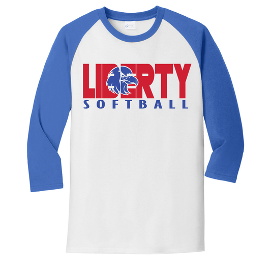 Liberty Softball 3/4 Raglan Unisex Tee