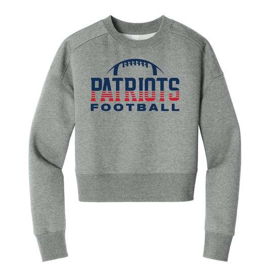 Patriots Football Crop Crewneck