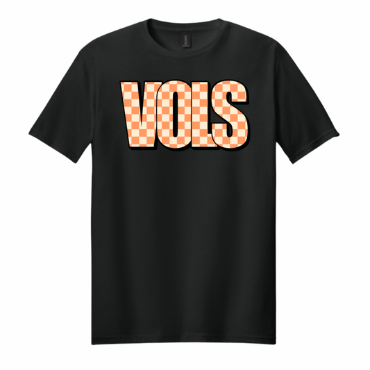 Vols Checkered Logo T-shirt Unisex Adult & Youth