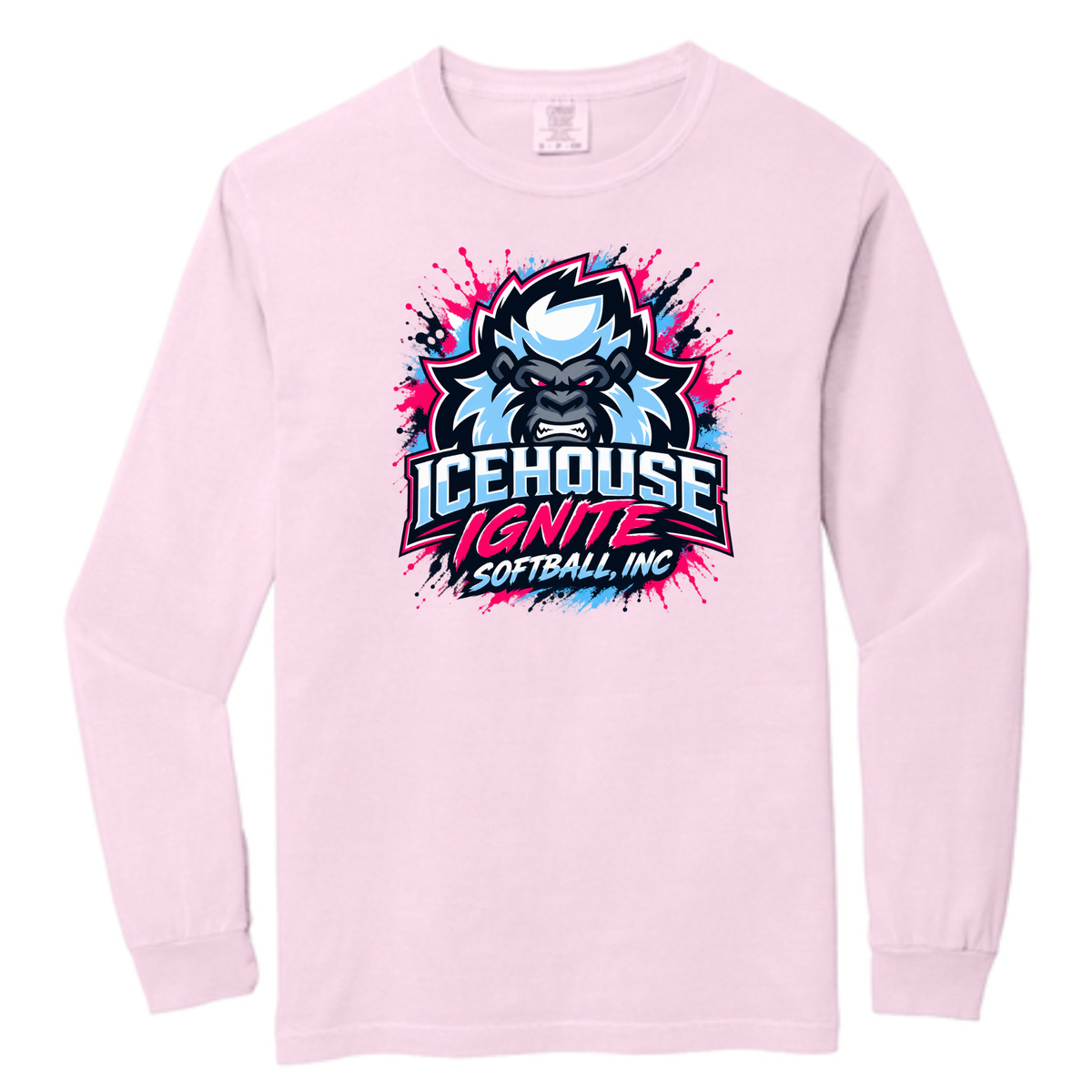 Icehouse Ignite Softball Unisex Comfort Color Longsleeve Shirt
