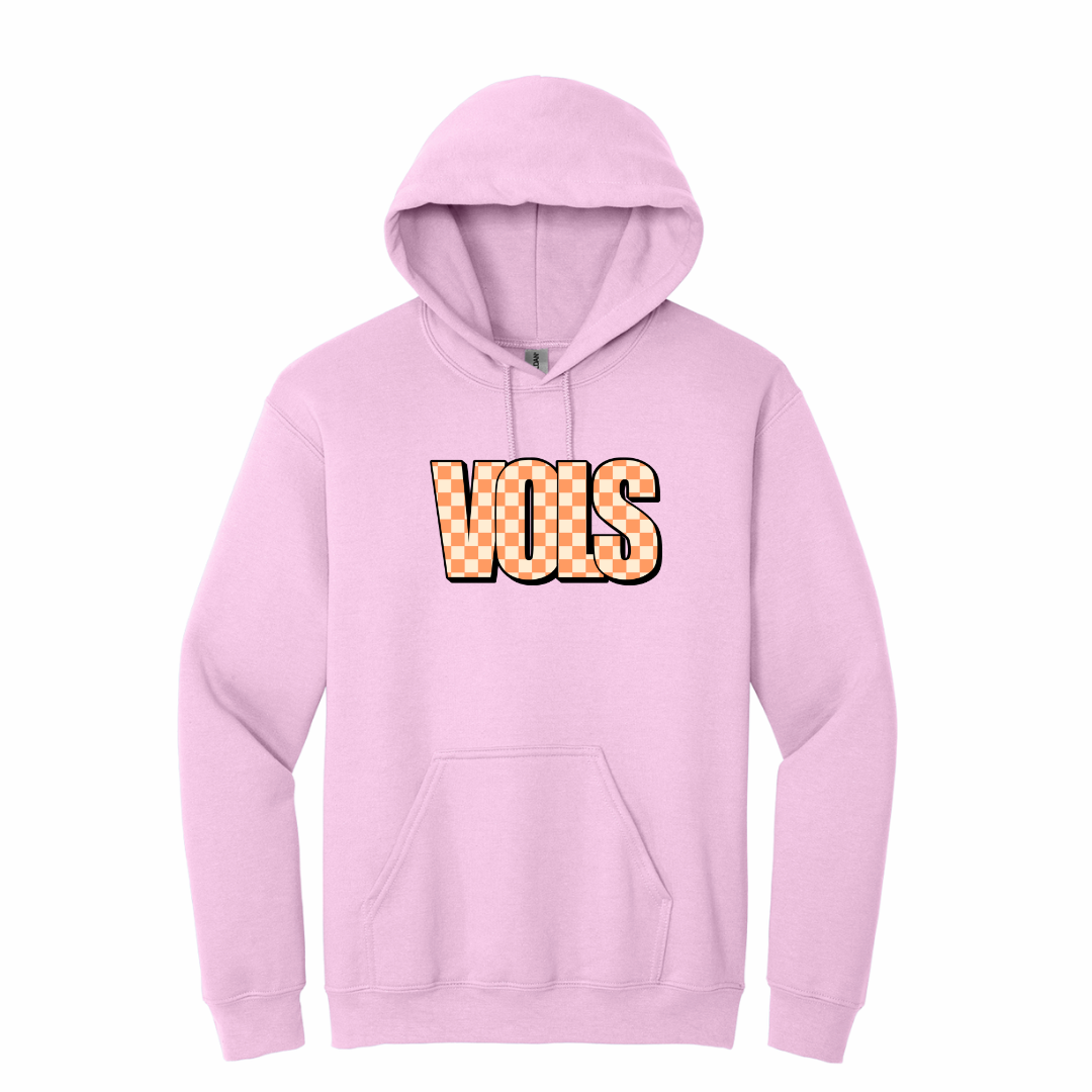 Vols Checkered Logo Unisex Adult Hoodie