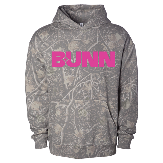 Camo Hoodie – Hot Pink BUNN Logo