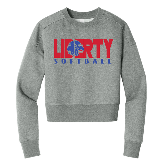 Liberty Softball District® Women’s Perfect Weight® Fleece Cropped Crew