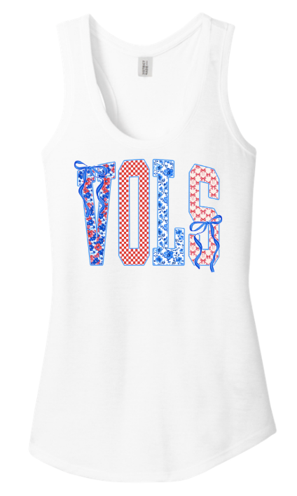 Vols Red, White & Blue Logo District® Women’s Perfect Tri® Racerback Tank