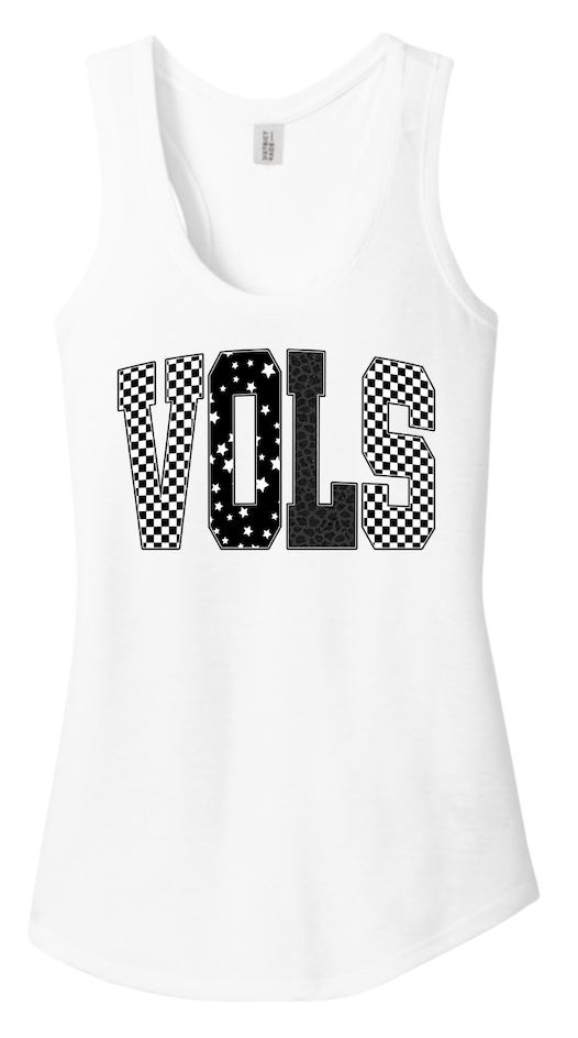 Vols Black & White Logo District® Women’s Perfect Tri® Racerback Tank